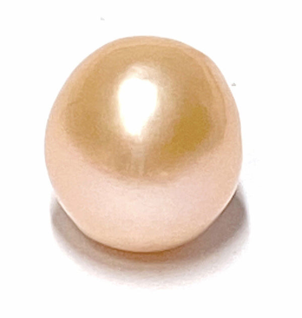 RARE Giant 13.5 x 14.4mm 18.6 Carats Peach Gold Pink Edison Pearl Loose
