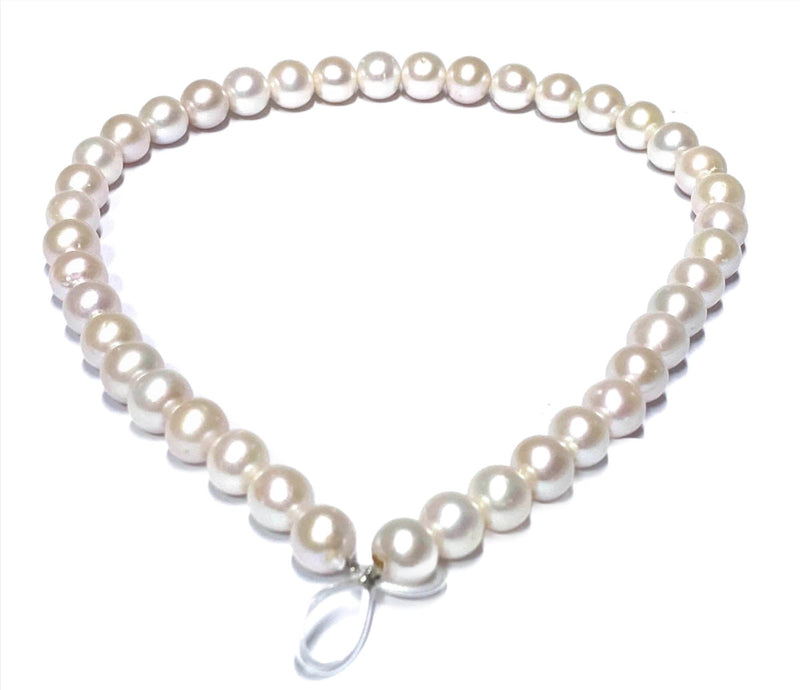 Round 10.2- 11mm 41 pcs Edison White Pink Cultured Pearl 16" Strand