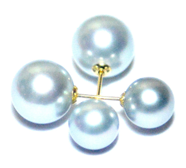 New Designed Double South Sea Pearl 18K Gold Earrings