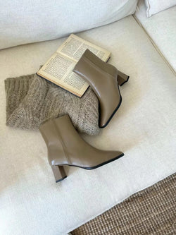 New Arrivals Heeled Ankle Boots Black, Cocoa and Brown Colors