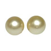 A Pair Round 12.7mm Natural Pale Gold Australia South Sea Pearl Loose