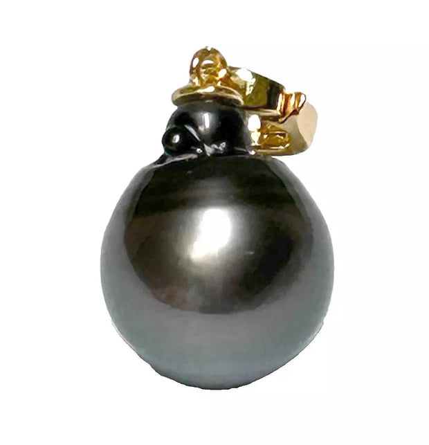 Baroque  Tahitian Sea Peacock Black Green Pearl Pendant100% Genuine and Authentic! Stunning Oval Baroque 11.7 x 14mm Tahitian South Sea Natural Peacock Gray Green Overtone Cultured Pearl Handmade Pendant / Best Gift For Charms & PendantsFine JewelryThe Fine Pearls JewelryBaroque Tahitian Sea Peacock Black Green Pearl Pendant