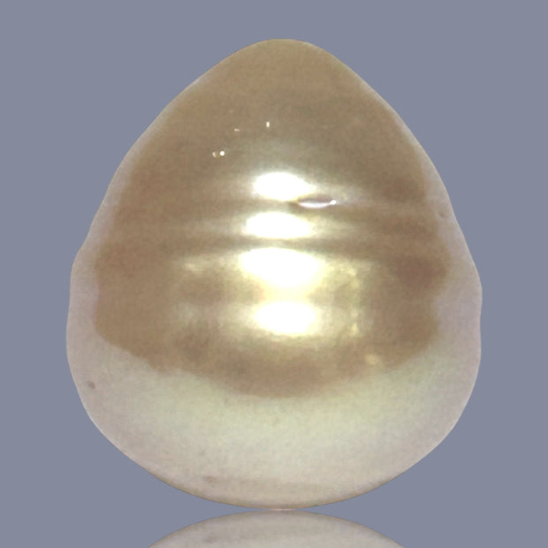 Giant Oval 16.4 x 18mm Deep Gold Philippines South Sea Loose Pearl