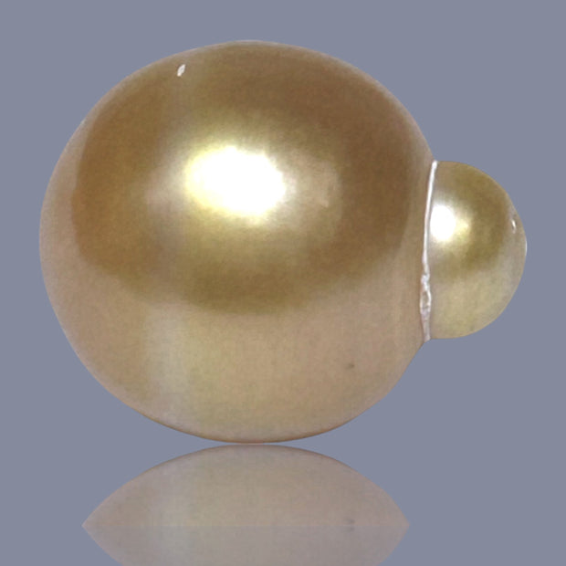 RARE Giant 15 x 18mm 27.8 Carats Deep Gold South Sea Loose Pearl