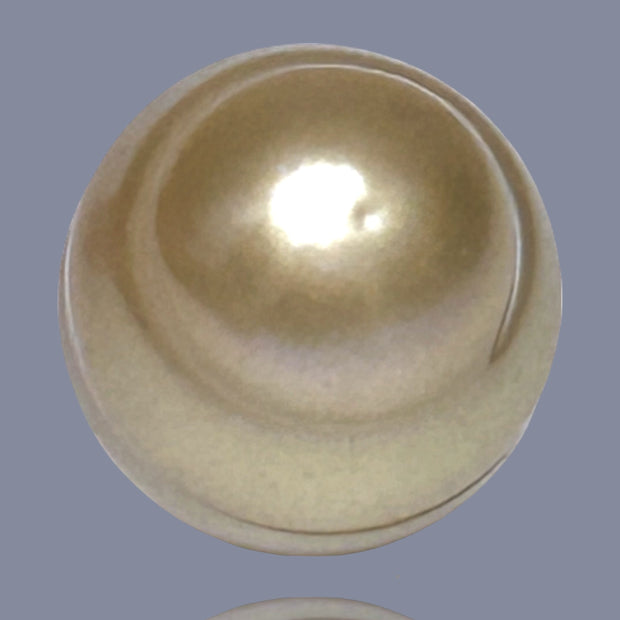 Oval Giant 13.6 x 17.2mm Deep Gold Philippines South Sea Loose Pearl