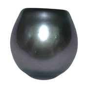 Huge Oval 11.9 x 12.5mm Peacock Gray Green Tahitian Sea Pearl Loose