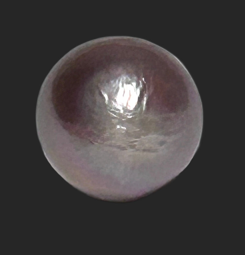 Oval 13 x 15.3mm Keshi Natural Purple Lavender Rainbow Pearl Loose