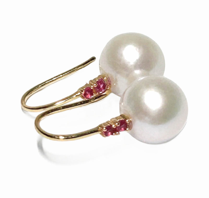 Best Gift Round 10.0mm White Edison Cultured Pearl Dangle Hook Earrings