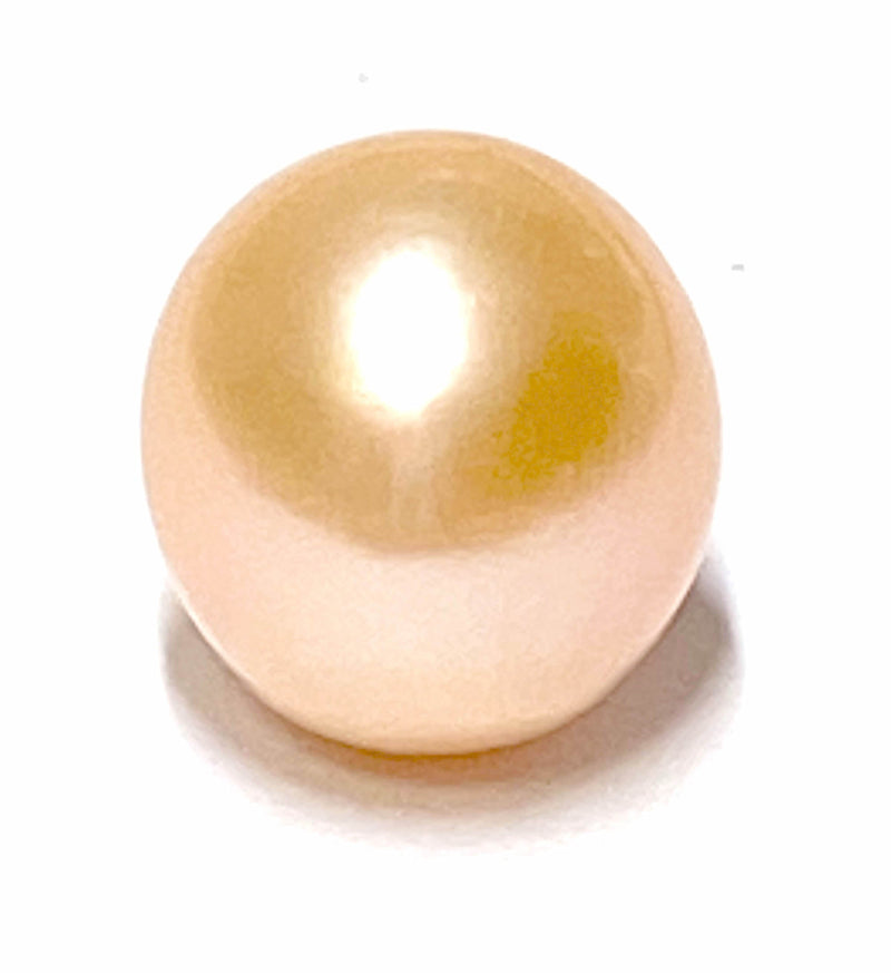 RARE Giant 13.5 x 14.4mm 18.6 Carats Peach Gold Pink Edison Pearl Loose