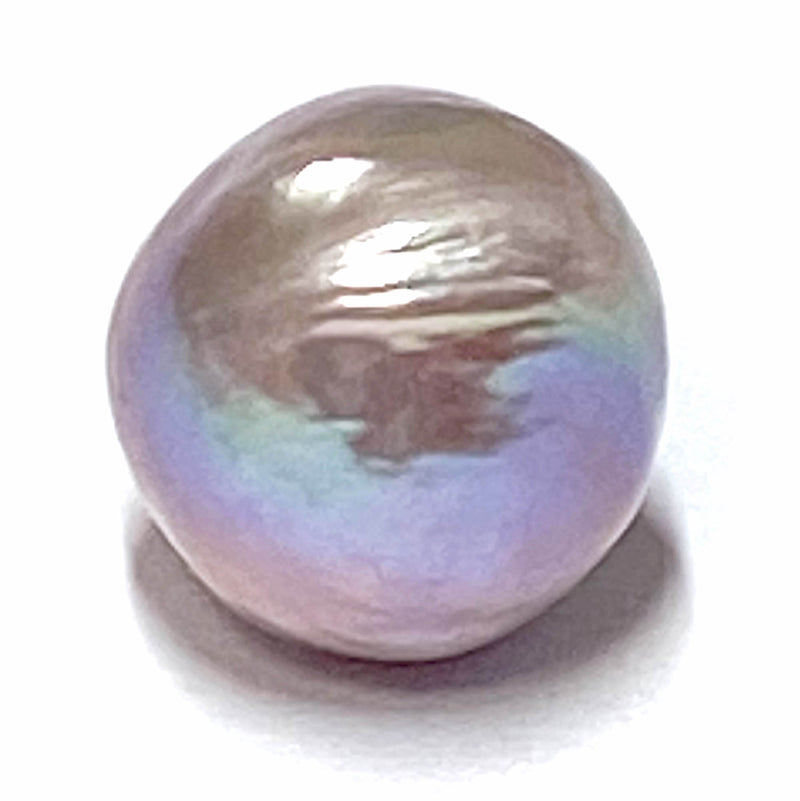 RARE Amazing 12.8 x 14mm Lavender Rainbow Kesh Pearl Un-Drilled