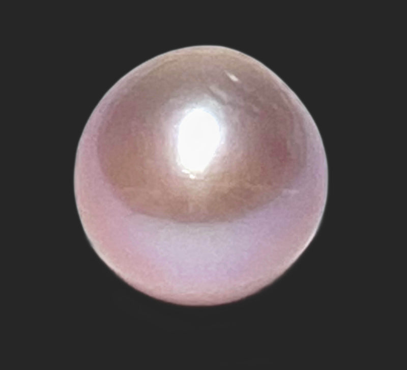 Huge 12.6 x 13.2mm 15 Carats Keshi Natural Deep Purple Pink Pearl