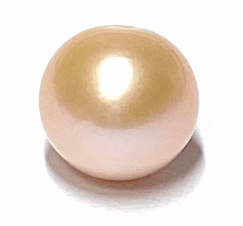 Huge Round 13.2 x 13.5mm 17.4 Carat Peach Gold Pink Edison Pearl Loose