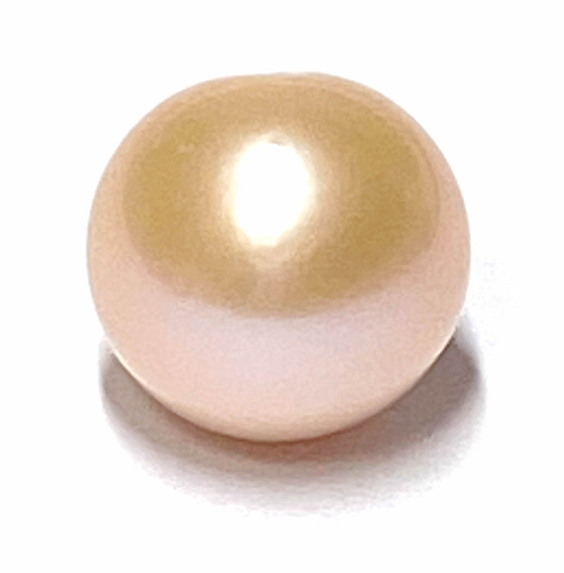Huge Round 13.2 x 13.5mm 17.4 Carat Peach Gold Pink Edison Pearl Loose