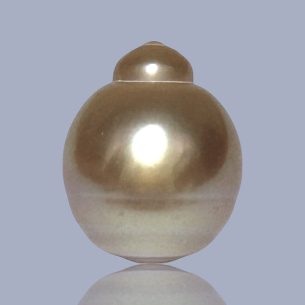 Delicate  Giant 14.5 x 17.6mm Deep Gold Philippines South Sea Pearl