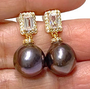 Oval Round 10 x 10.5mm Edison Purple Black Pinkish Pearl EarringsGorgeous 10 x 10.5mm Edison Natural Purple Black Pinkish Cultured Oval Round Pearl Inspiration Dangle Earrings / Best For GiftPEARL INFORMATIONPearl Type: Genuine EdEarringsFine JewelryThe Fine Pearls Jewelry5mm Edison Purple Black Pinkish Pearl Earrings