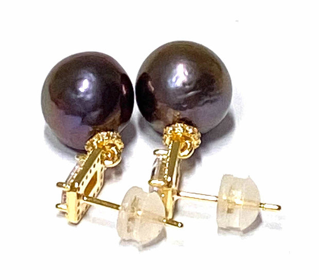 Oval Round 10 x 10.5mm Edison Purple Black Pinkish Pearl EarringsGorgeous 10 x 10.5mm Edison Natural Purple Black Pinkish Cultured Oval Round Pearl Inspiration Dangle Earrings / Best For GiftPEARL INFORMATIONPearl Type: Genuine EdEarringsFine JewelryThe Fine Pearls Jewelry5mm Edison Purple Black Pinkish Pearl Earrings