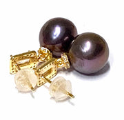 Oval Round 10 x 10.5mm Edison Purple Black Pinkish Pearl EarringsGorgeous 10 x 10.5mm Edison Natural Purple Black Pinkish Cultured Oval Round Pearl Inspiration Dangle Earrings / Best For GiftPEARL INFORMATIONPearl Type: Genuine EdEarringsFine JewelryThe Fine Pearls Jewelry5mm Edison Purple Black Pinkish Pearl Earrings