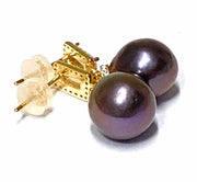 Oval Round 10 x 10.5mm Edison Purple Black Pinkish Pearl EarringsGorgeous 10 x 10.5mm Edison Natural Purple Black Pinkish Cultured Oval Round Pearl Inspiration Dangle Earrings / Best For GiftPEARL INFORMATIONPearl Type: Genuine EdEarringsFine JewelryThe Fine Pearls Jewelry5mm Edison Purple Black Pinkish Pearl Earrings