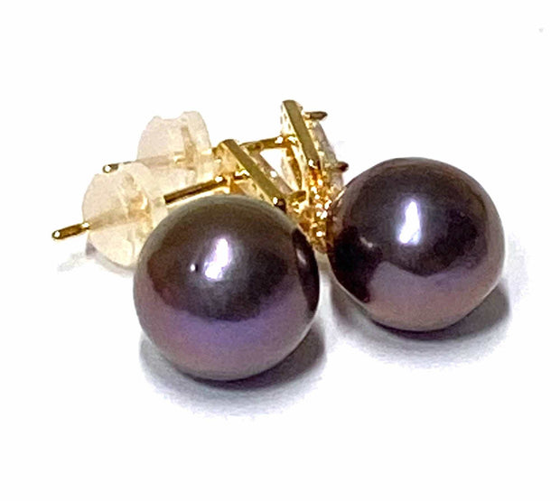 Oval Round 10 x 10.5mm Edison Purple Black Pinkish Pearl EarringsGorgeous 10 x 10.5mm Edison Natural Purple Black Pinkish Cultured Oval Round Pearl Inspiration Dangle Earrings / Best For GiftPEARL INFORMATIONPearl Type: Genuine EdEarringsFine JewelryThe Fine Pearls Jewelry5mm Edison Purple Black Pinkish Pearl Earrings