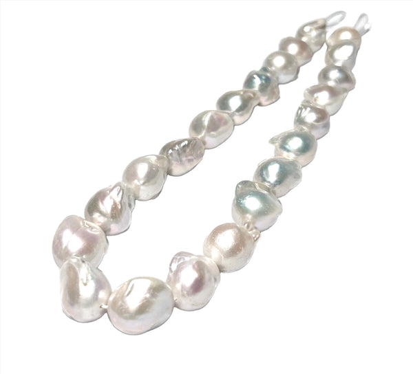4A Giant Baroque 15.2 - 22mm 21 pcs White Cultured Keshi Pearl 16" Strand (Copy) (Copy)