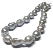 Baroque 13.5 - 22mm Silver Blue Cultured Keshi Kasumi Pearl 16" StrandGiant Special Baroque 13.5 - 22mm Natural Purple Brown Rose Pink Cultured Keshi Kasum Pearl 16" Strand - For Making 18" NecklacePEARL INFORMATIONPearl Type: Genuine NecklacesFine JewelryThe Fine Pearls Jewelry5 - 22mm Silver Blue Cultured Keshi Kasumi Pearl 16" Strand