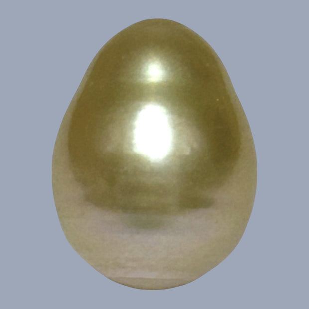 Oval Baroque 15.4 x 20.1mm 33 Carats Rich Gold South Sea Pearl