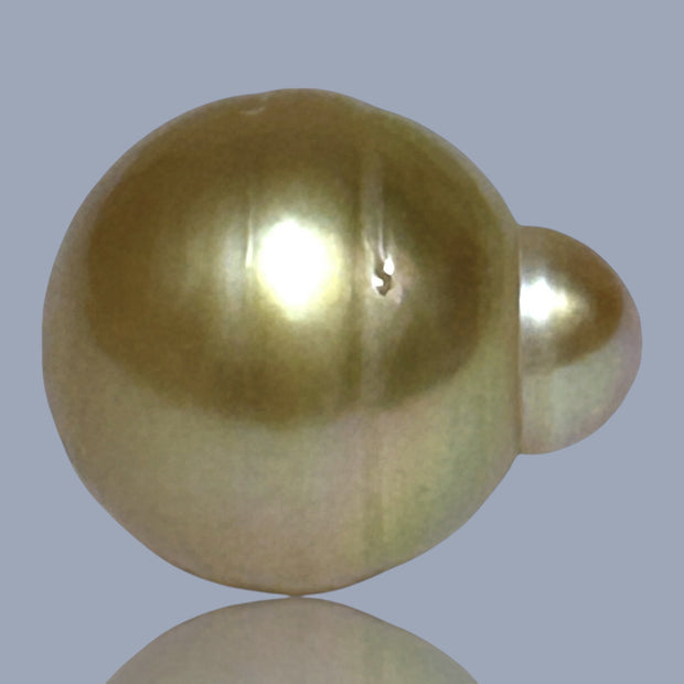 Sllky 14.5 x 17mm 23.3 Carats Gold Philippines South Sea Loose Pearl