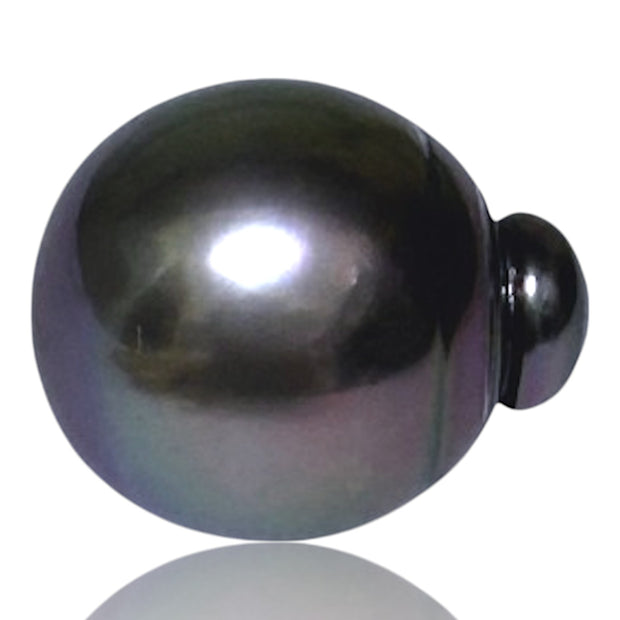 Gigantic 13.2 x 15.7mm 18.2 Carats Tahitian Peacock Gray-Green Pearl