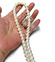 Round 9 - 10mm Edison White Cultured Pearl 16" Strand - NecklaceStunning 9 - 10mm Edison Natural White Cultured Pearl 16" Strand For Making 18" Necklace / Jewelry Supply Beads Strand / Best Gift For HerPEARL INFORMATIONPearl TypeNecklacesFine JewelryThe Fine Pearls JewelryRound 9 - 10mm Edison White Cultured Pearl 16" Strand - Necklace