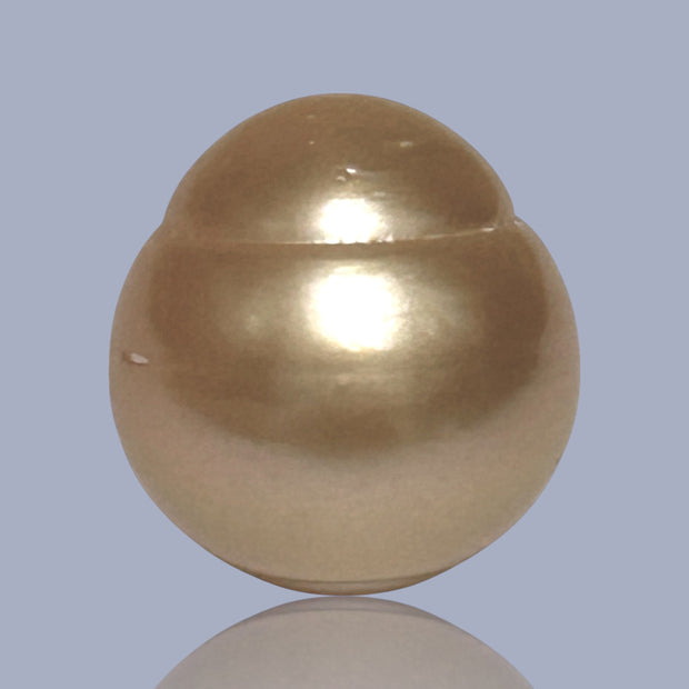 RARE 16.8 x 17.7mm Deep Gold Philippines South Sea Loose Pearl