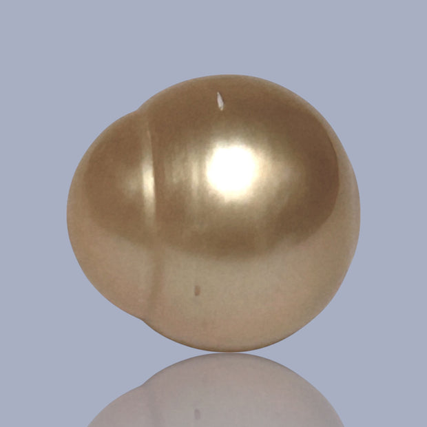 RARE 16.8 x 17.7mm Deep Gold Philippines South Sea Loose Pearl