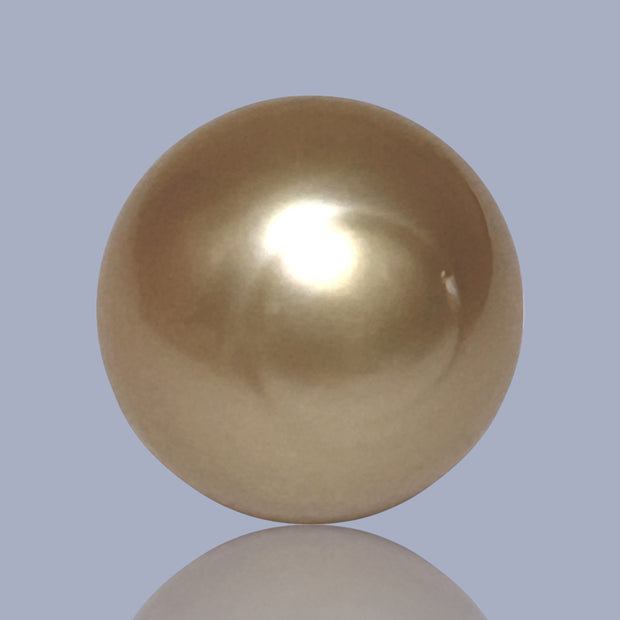 RARE 16.8 x 17.7mm Deep Gold Philippines South Sea Loose Pearl