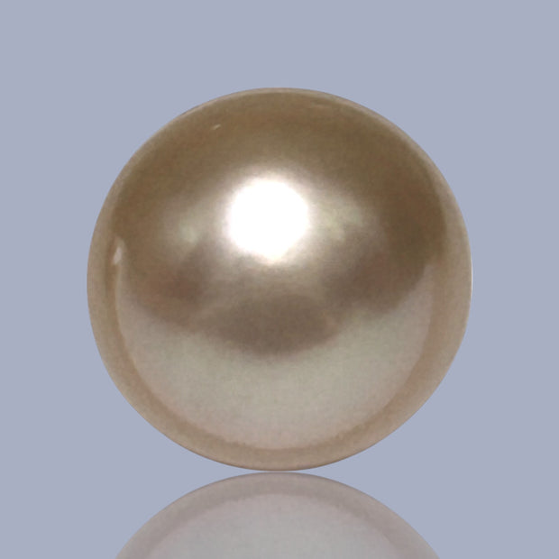 Alluring 26.5 Carat 15.1 x 18.7mm Gold Philippines Sea Loose Pearl