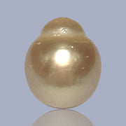 Shiny 15.4 x 18.2mm 29.6 Carat Gold Philippines South Sea Pearl