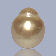 Shiny 15.4 x 18.2mm 29.6 Carat Gold Philippines South Sea Pearl