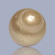 Shiny 15.4 x 18.2mm 29.6 Carat Gold Philippines South Sea Pearl