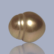 Shiny Baroque 11.6 x 12.2mm 13.2 Carats Deep Gold South Sea Pearl