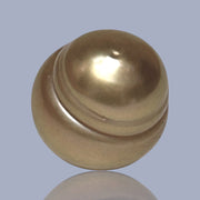 Shiny Baroque 11.6 x 12.2mm 13.2 Carats Deep Gold South Sea Pearl