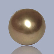 Shiny Baroque 11.6 x 12.2mm 13.2 Carats Deep Gold South Sea Pearl