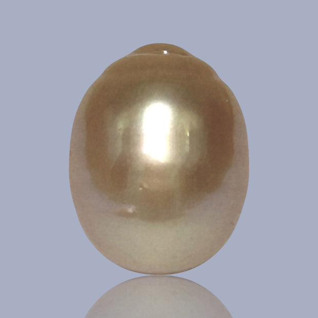 Oval Giant 13.7 x 17.4mm Rich Gold Philippines South Sea Loose Pearl