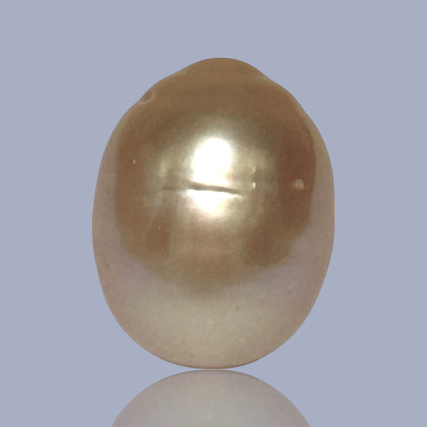 Oval Giant 13.7 x 17.4mm Rich Gold Philippines South Sea Loose Pearl