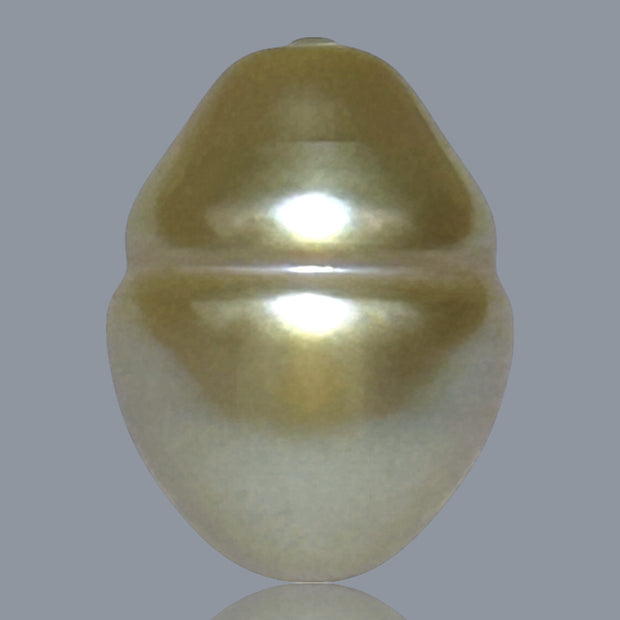 Baroque 11.6 x 15.5mm 13.8 Carats Rich Gold South Sea Loose Pearl