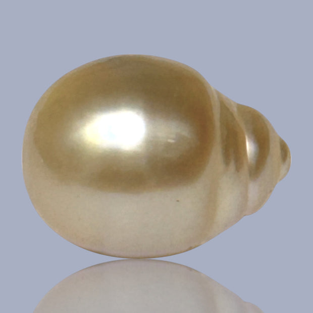 Baroque 12.8 x 17.2mm 18.8 Carats Natural Gold South Sea Loose Pearl