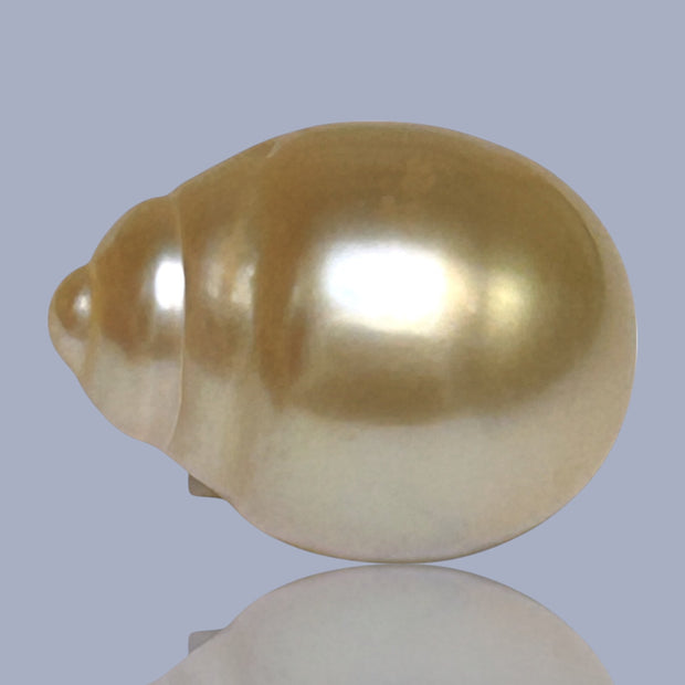 Baroque 12.8 x 17.2mm 18.8 Carats Natural Gold South Sea Loose Pearl