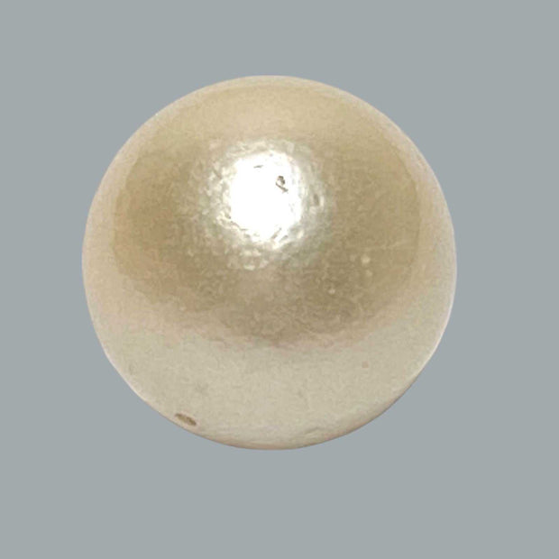 Drilled Round 17 Carat 13.2mm Natural Pale Gold South Sea Pearl Loose