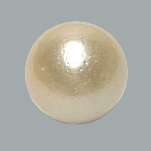 Drilled Round 17 Carat 13.2mm Natural Pale Gold South Sea Pearl Loose