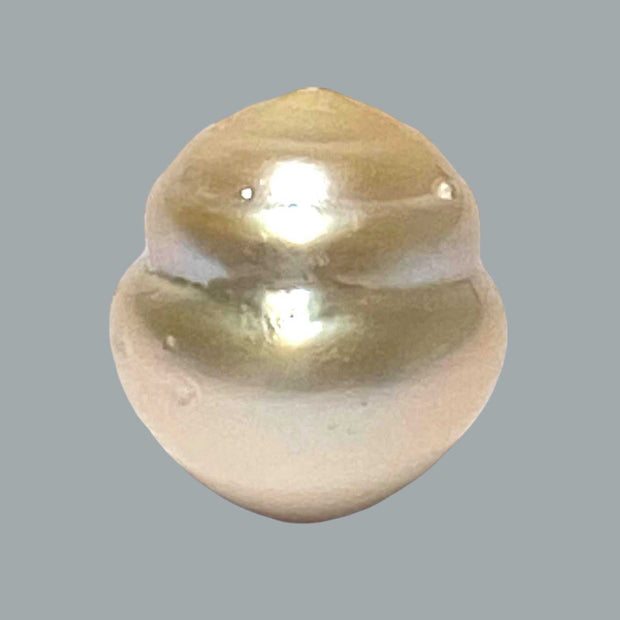 RARE Baroque 15.8 x 17.6mm 28.6 Carat Gold South Sea Pearl Loose