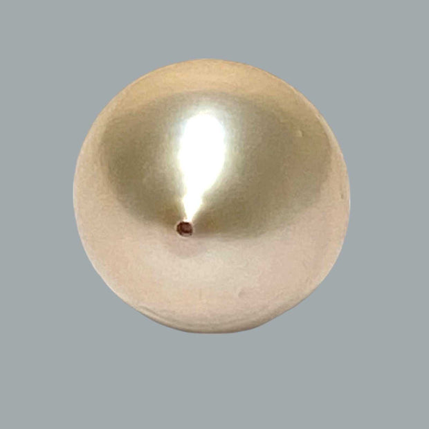 RARE Baroque 15.8 x 17.6mm 28.6 Carat Gold South Sea Pearl Loose