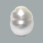 Oval Baroque 14 x 18.2mm Natural White South Sea Pearl Loose Drilled