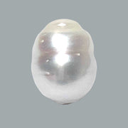 Oval Baroque 14 x 18.2mm Natural White South Sea Pearl Loose Drilled